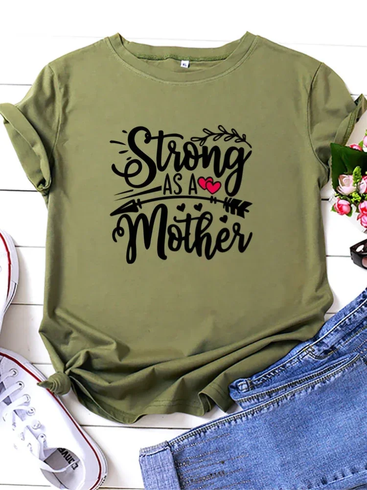 Strong As A Mother Print Women T Shirt Short Sleeve O Neck Loose Women Tshirt Ladies Tee Shirt Tops Camisetas Mujer
Strong As A Mother Print Women T Shirt Short Sleeve O Neck Loose Women Tshirt Ladies Tee Shirt Tops Camisetas Mujer