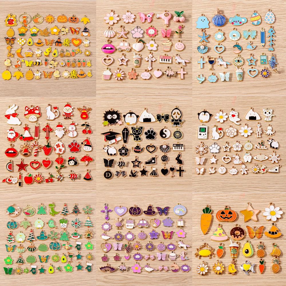 Tusember Random Mixed 10Pcs/lot Hearts Flowers Animals Charms Jewelry Making Earrings Necklace DIY Accessory Handmade Supplies
Tusember Random Mixed 10Pcs/lot Hearts Flowers Animals Charms Jewelry Making Earrings Necklace DIY Accessory Handmade Supplies