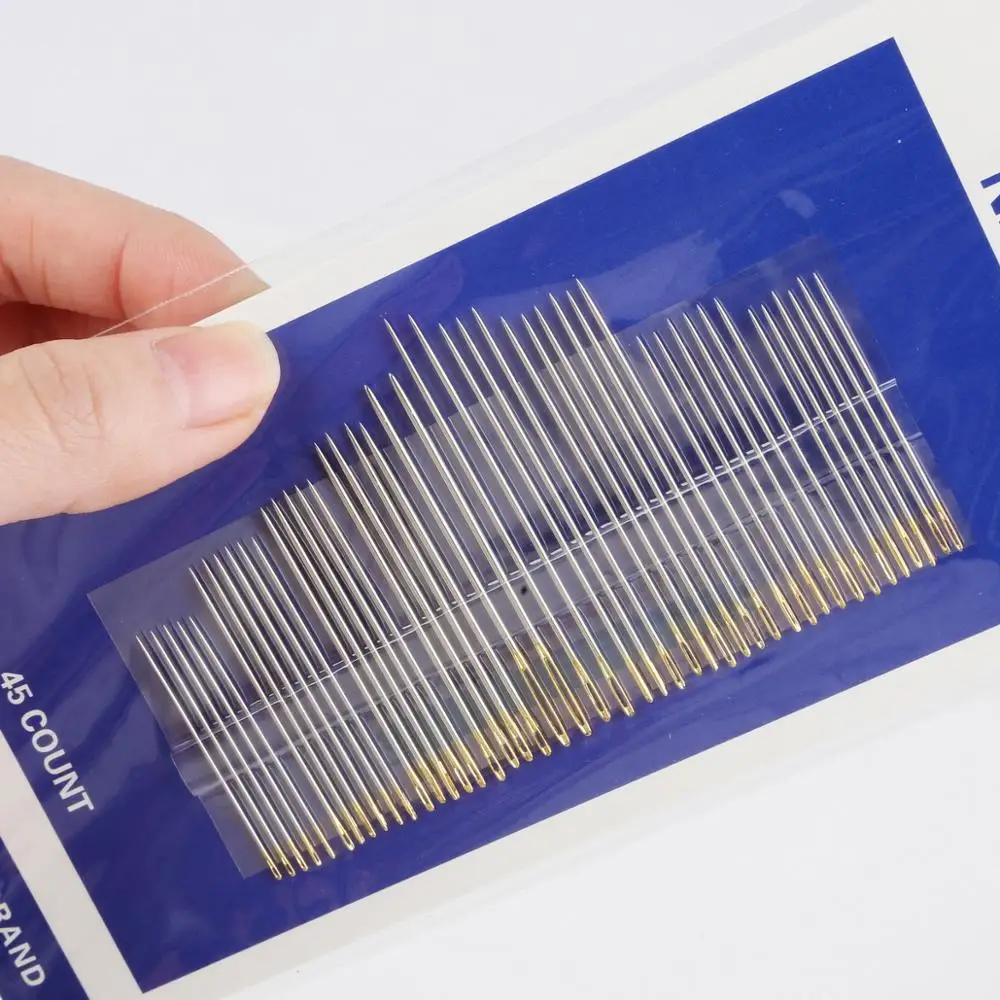 45pcs Multi-size Gold Color Tail Sewing Needles Hand Sewing Needle Home Pins Set DIY Patches Crafts Hand Embroidery Sewing Tools
45pcs Multi-size Gold Color Tail Sewing Needles Hand Sewing Needle Home Pins Set DIY Patches Crafts Hand Embroidery Sewing Tools