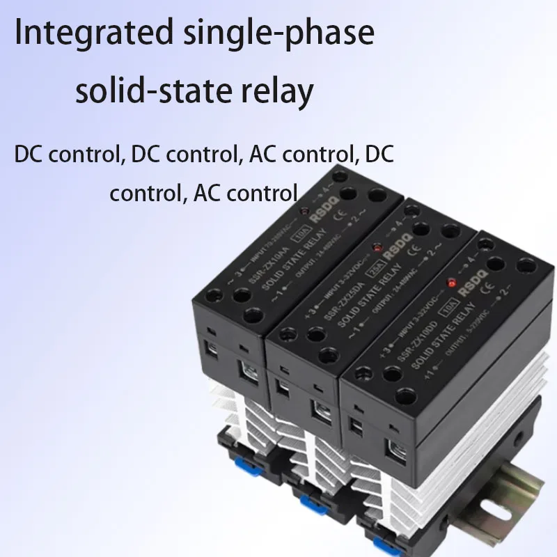 Rail solid state relay narrow type with heat sink 40A single-phase DC/AC control AC 220V contactor industrial module
Rail solid state relay narrow type with heat sink 40A single-phase DC/AC control AC 220V contactor industrial module
