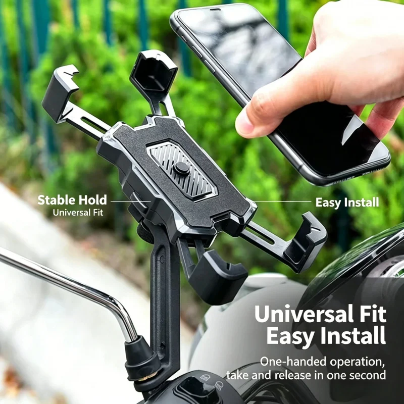 Motorcycle Bike Phone Holder Shockproof 360° Rotation Secure Mount for Scooter Delivery Riding Navigation
Motorcycle Bike Phone Holder Shockproof 360° Rotation Secure Mount for Scooter Delivery Riding Navigation