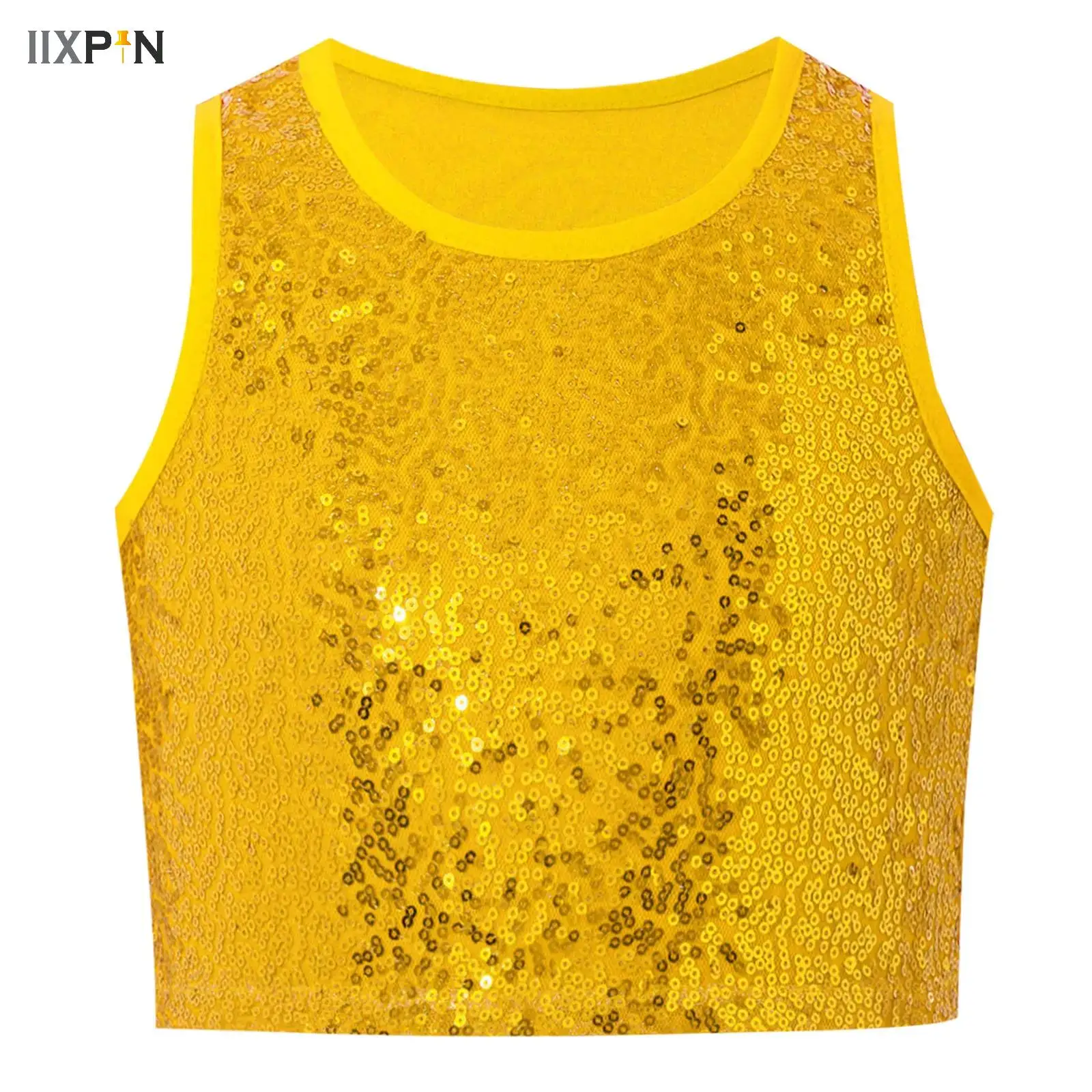 Kids Girls Shiny Sequins Tank Top Vest Metallic Modern Jazz Hip-hop Dance Costumes School Stage Performance Dancewear 
Kids Girls Shiny Sequins Tank Top Vest Metallic Modern Jazz Hip-hop Dance Costumes School Stage Performance Dancewear