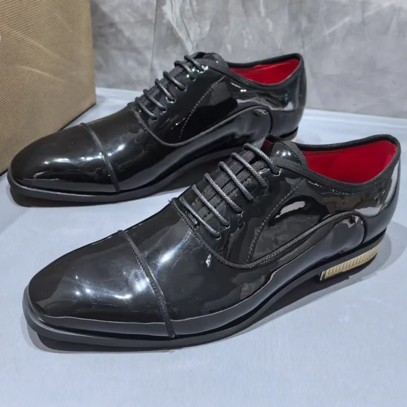 Men's Black Patent Leather Dress Shoes Fashion Lace-up Oxford Shoes Men Formal Shoes Breathable Office Shoes
Men's Black Patent Leather Dress Shoes Fashion Lace-up Oxford Shoes Men Formal Shoes Breathable Office Shoes