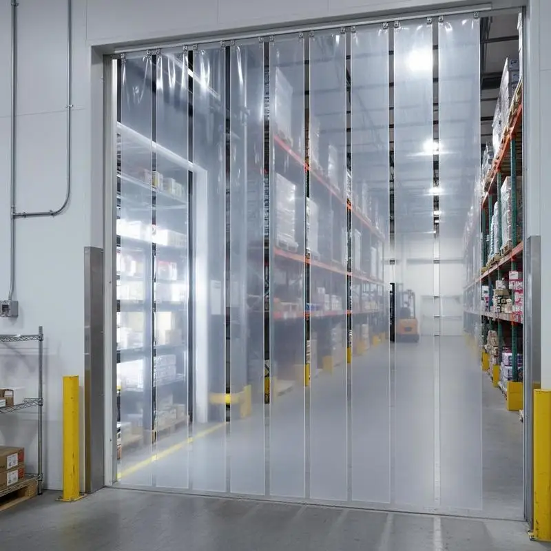Transparent Vinyl Door Slats 42"W x 84"H For Warehouse Freezer Garage Doors, 7 Strips 0.08" Thick Smooth PVC Plastic Panels Industrial Climate Control Room Divider Heavy Duty Walk-in Cooler Entryway Solution
Transparent Vinyl Door Slats 42"W x 84"H For Warehouse Freezer Garage Doors, 7 Strips 0.08" Thick Smooth PVC Plastic Panels Industrial Climate Control Room Divider Heavy Duty Walk-in Cooler Entryway Solution
