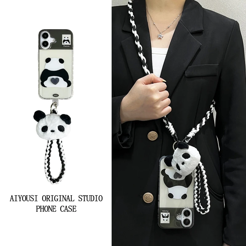 Cartoon Fun Panda Love Swivel for iPhone15pro Case Apple 16promax Handheld Rope Double Layer Cute Slip Resistant 13pro Crossbody
Cartoon Fun Panda Love Swivel for iPhone15pro Case Apple 16promax Handheld Rope Double Layer Cute Slip Resistant 13pro Crossbody