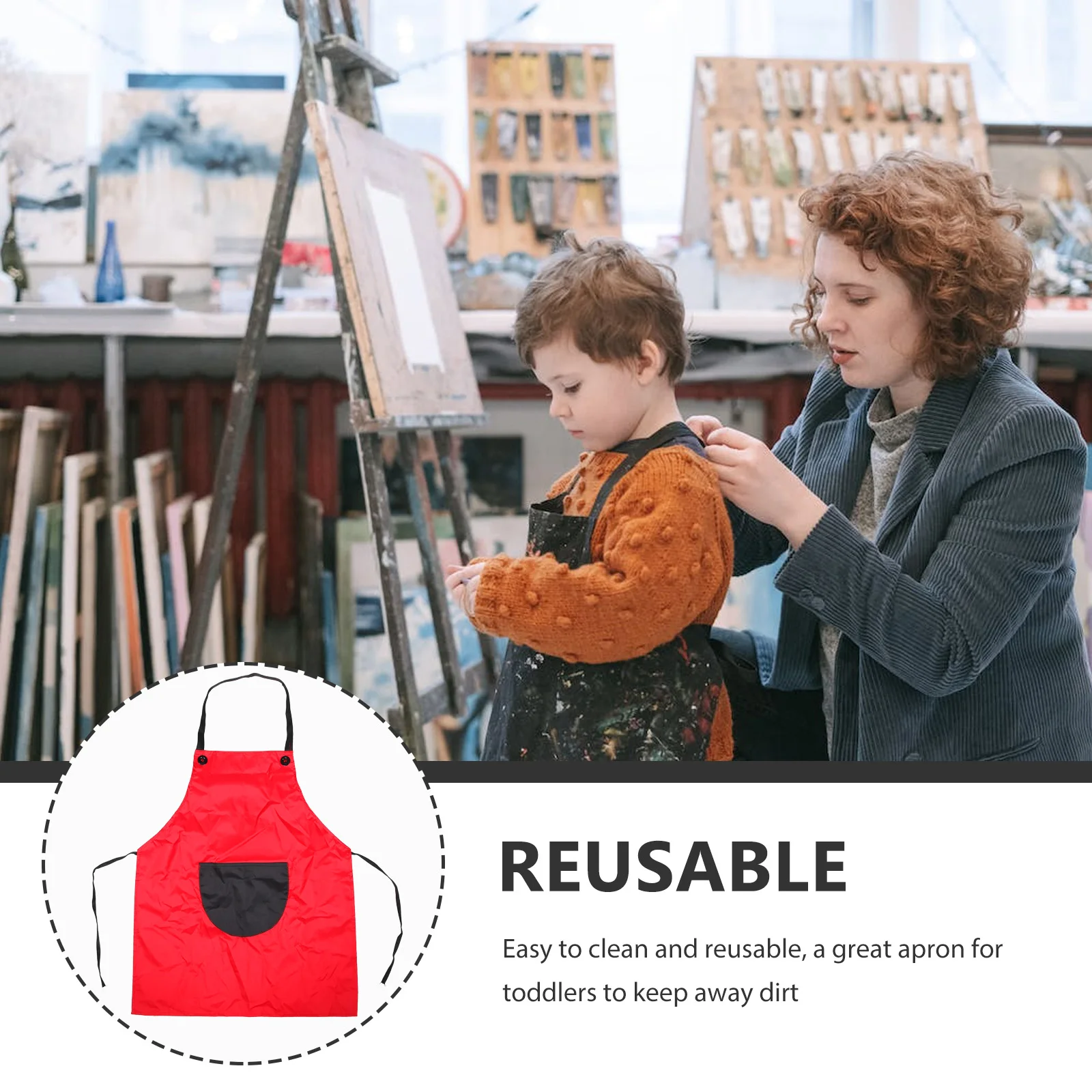 1pc Waterproof Children's Art Painting Aprons Overalls Dinner Clothes for Kids Children (L 8-12 Years Old Red)
1pc Waterproof Children's Art Painting Aprons Overalls Dinner Clothes for Kids Children (L 8-12 Years Old Red)