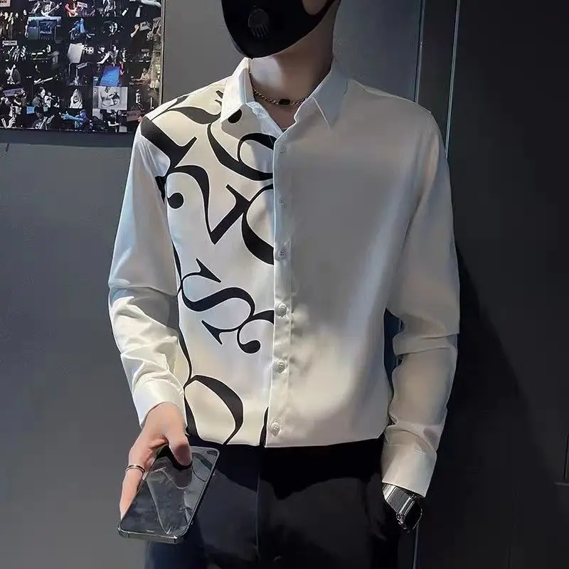 Крутая бунтарская мужская рубашка в корейском стиле с длинным рукавом, модная брендовая рубашка приталенного кроя, повседневная, весенне-осенняя, для инфлюенсеров, стильная
Крутая бунтарская мужская рубашка в корейском стиле с длинным рукавом, модная брендовая рубашка приталенного кроя, повседневная, весенне-осенняя, для инфлюенсеров, стильная