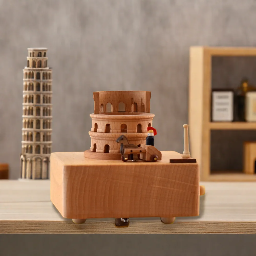 Best Selling Wood Moving Car Wooden Colosseum Music Box For Souvenir
Best Selling Wood Moving Car Wooden Colosseum Music Box For Souvenir