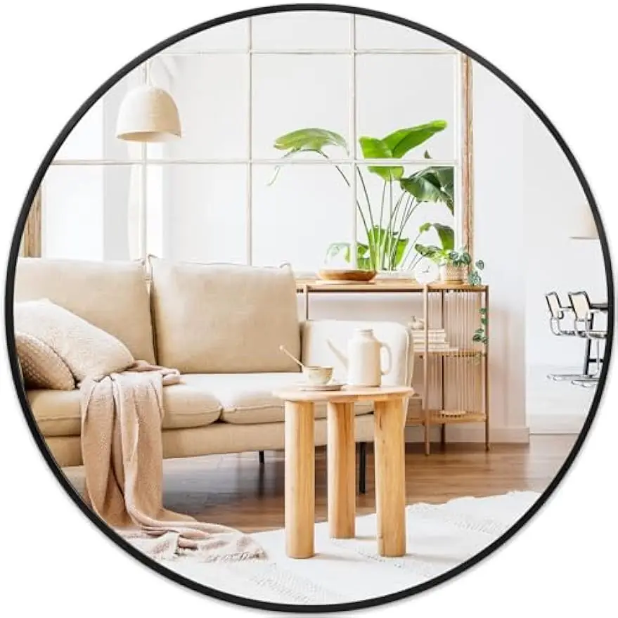 30-дюймовое черное круглое зеркало с матовой алюминиевой рамой для декора ванной комнаты, гостиной, прихожей
30-дюймовое черное круглое зеркало с матовой алюминиевой рамой для декора ванной комнаты, гостиной, прихожей