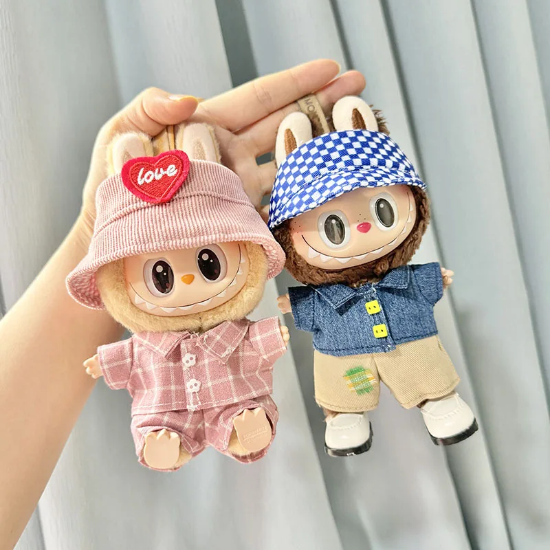 17cm Labubu I II Cute Plush Doll'S Clothes Idol Dolls Sitting Party Pink Green Button Denim Suit Accessories For Korea Kpop Exo
17cm Labubu I II Cute Plush Doll'S Clothes Idol Dolls Sitting Party Pink Green Button Denim Suit Accessories For Korea Kpop Exo