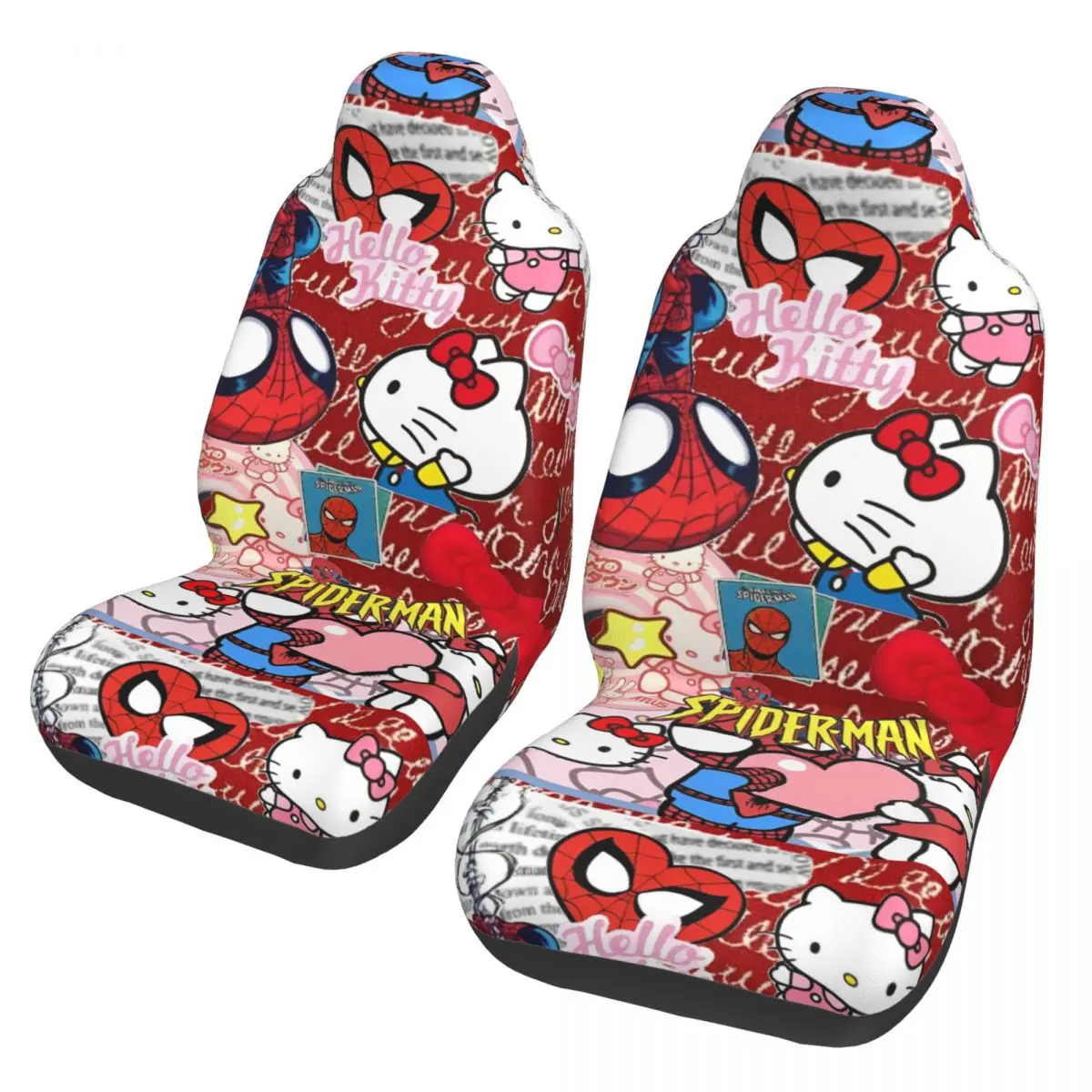 Универсальный чехол на автомобильное сиденье с рисунком Человека-паука Hello Kitty, чехлы на сиденья из полиэстера для охоты на четыре сезона
Универсальный чехол на автомобильное сиденье с рисунком Человека-паука Hello Kitty, чехлы на сиденья из полиэстера для охоты на четыре сезона