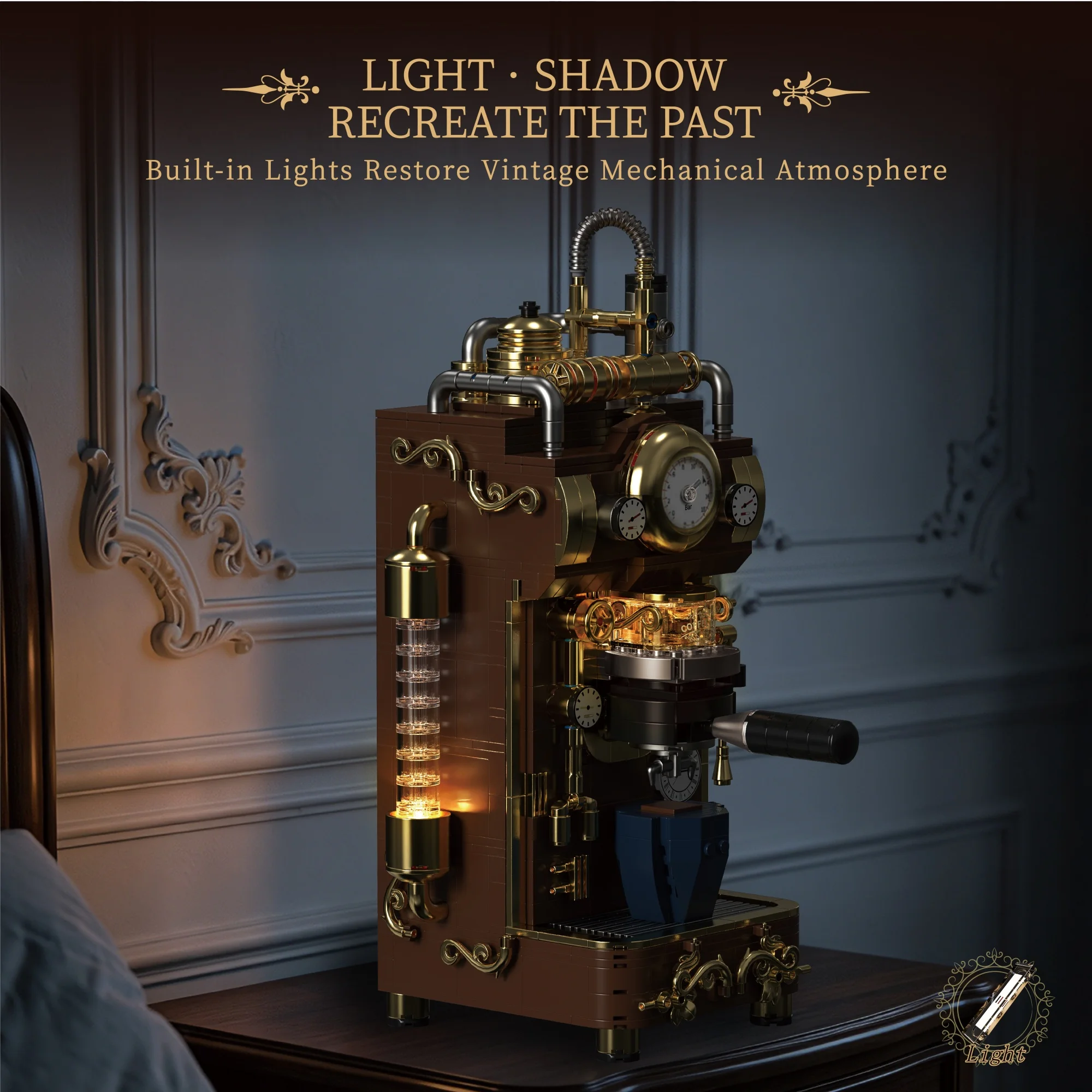 1091pcs Steampunk coffee machine Building Blocks Decoration Ornament vintage Coffee Maker Model Bricks Assembly Toys for Adults
1091pcs Steampunk coffee machine Building Blocks Decoration Ornament vintage Coffee Maker Model Bricks Assembly Toys for Adults