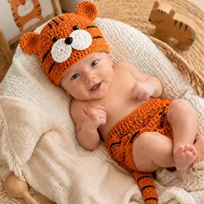 Newborn Photography Props Tiger CostumeKnit BabyPhotoShootOutfitsInfantAnimalClothesBebePhotographAccessories Gender Reveal Gift
Newborn Photography Props Tiger CostumeKnit BabyPhotoShootOutfitsInfantAnimalClothesBebePhotographAccessories Gender Reveal Gift