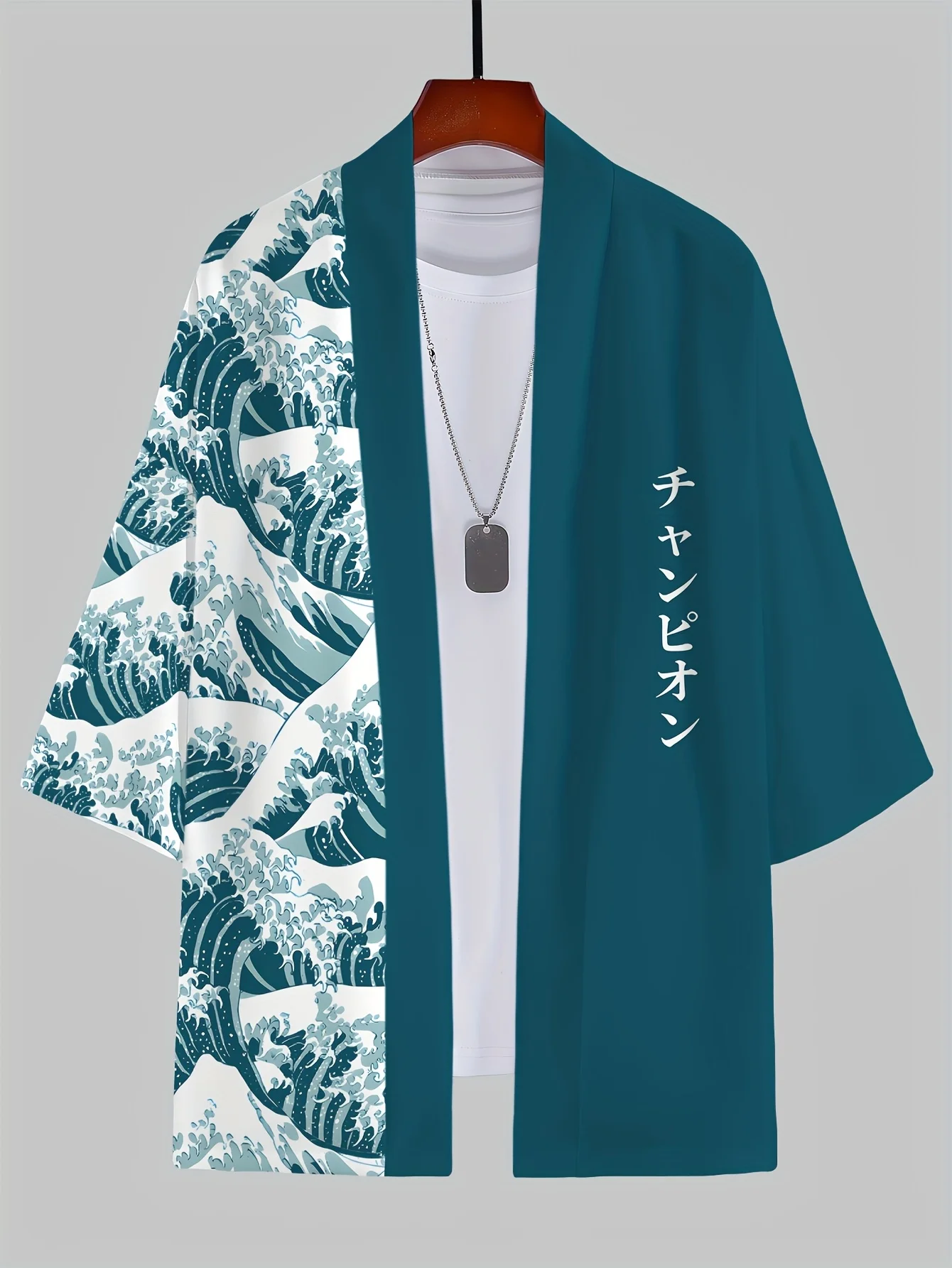 Men'S Vintage Kimono-Style Print Casual Shirt - Lightweight Breathable Polyester, Ocean Printed Pattern , Comfortable Loose Fit
Men'S Vintage Kimono-Style Print Casual Shirt - Lightweight Breathable Polyester, Ocean Printed Pattern , Comfortable Loose Fit