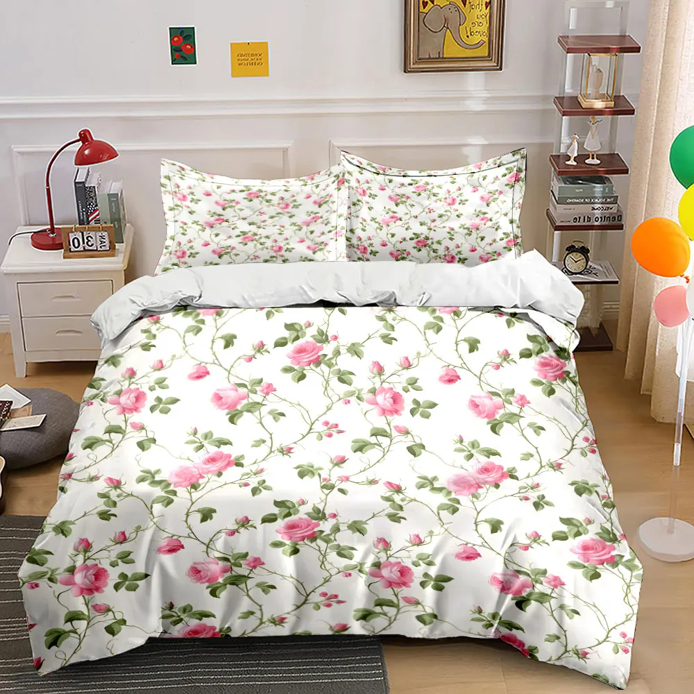 Pink rose vine floral pattern Printed Duvet Cover Set 1 Duvet Cover+2 Pillowcase Multi Size Bedroom Bedding Decor Luxury gifts
Pink rose vine floral pattern Printed Duvet Cover Set 1 Duvet Cover+2 Pillowcase Multi Size Bedroom Bedding Decor Luxury gifts