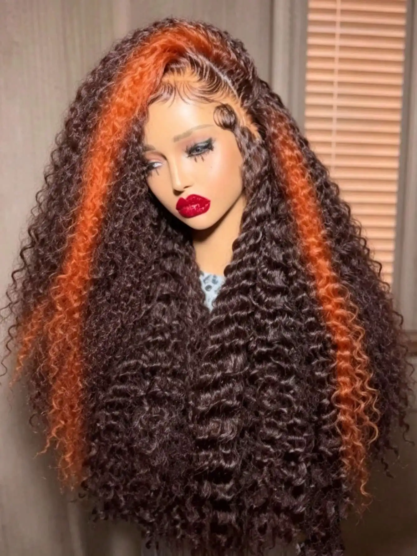 Highlight Ginger Orange to black 1B/350 Deep Wave Lace Frontal Wigs for Women 13x4 HD Transparent No Glue Wigs Hair 180 Density Jerry Curly Lace Front Wigs Human Hair Pre Plucked with Baby Hair for Daily Wear Beginner Friendly Soft and Health
Highlight Ginger Orange to black 1B/350 Deep Wave Lace Frontal Wigs for Women 13x4 HD Transparent No Glue Wigs Hair 180 Density Jerry Curly Lace Front Wigs Human Hair Pre Plucked with Baby Hair for Daily Wear Beginner Friendly Soft and Health