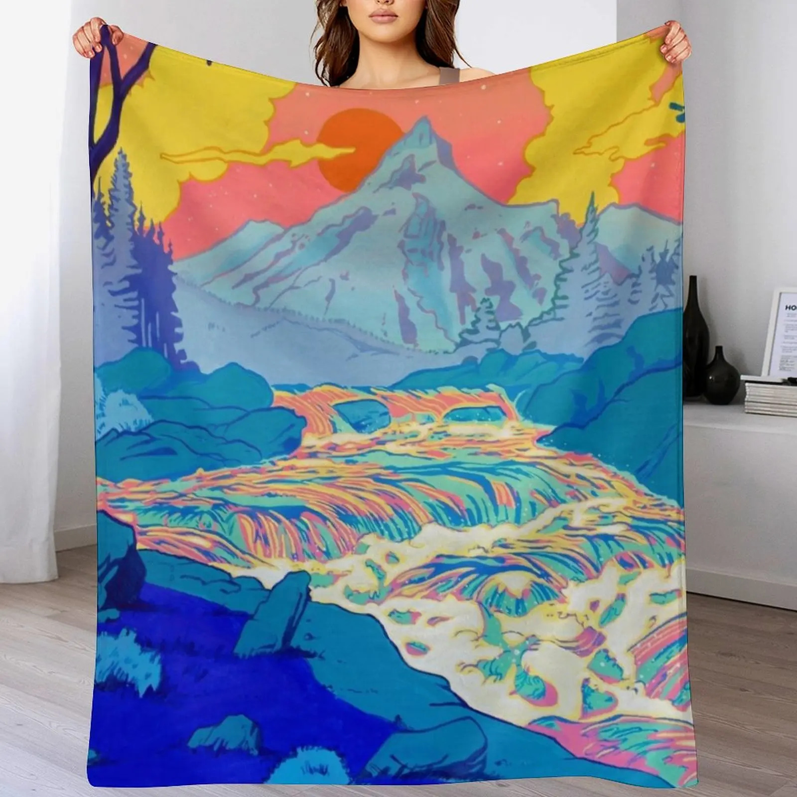 River Throw Blanket Soft Solid Color Blanket for Couch Bed
River Throw Blanket Soft Solid Color Blanket for Couch Bed