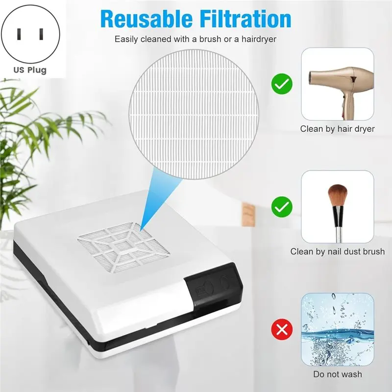 BAAO-Reusable Filter Dust Collector For Desktop Polishing, Dust Suction Extractor,LED Light And US Plug Fi For Strong Dust Absor
BAAO-Reusable Filter Dust Collector For Desktop Polishing, Dust Suction Extractor,LED Light And US Plug Fi For Strong Dust Absor