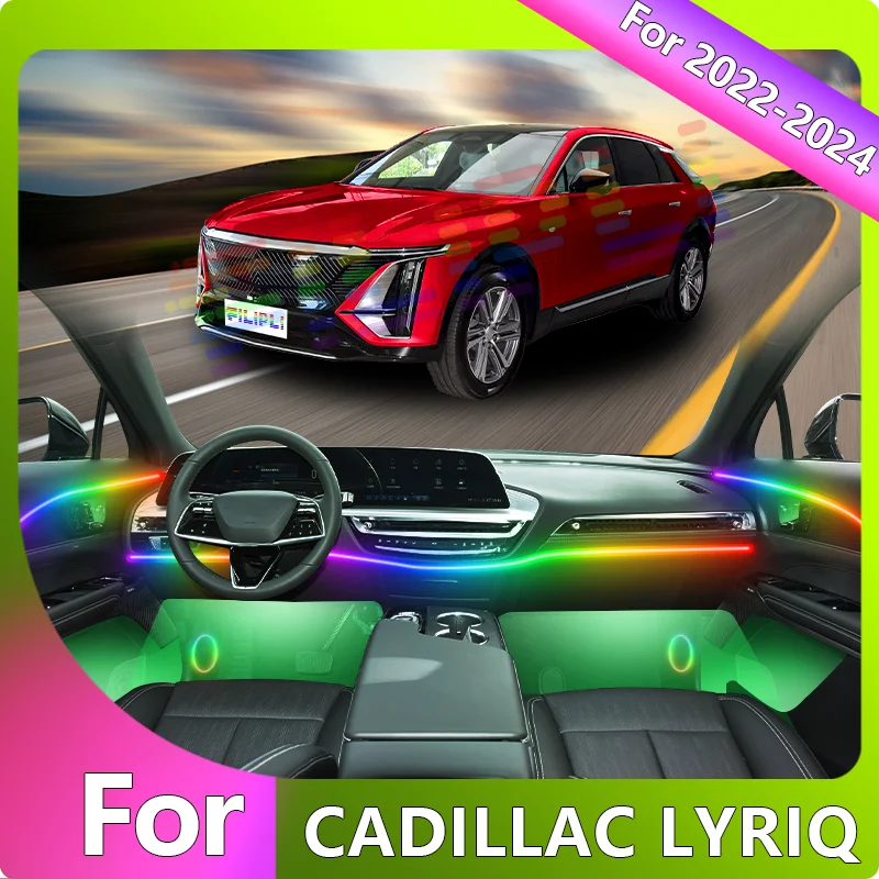 FILIPLI для CADILLAC LYRIQ для 2022, автомобильный светодиодный светильник с голосовым управлением, беспроводной 64 RGB, автомобильное окружающее освещение с управлением через Bluetooth
FILIPLI для CADILLAC LYRIQ для 2022, автомобильный светодиодный светильник с голосовым управлением, беспроводной 64 RGB, автомобильное окружающее освещение с управлением через Bluetooth