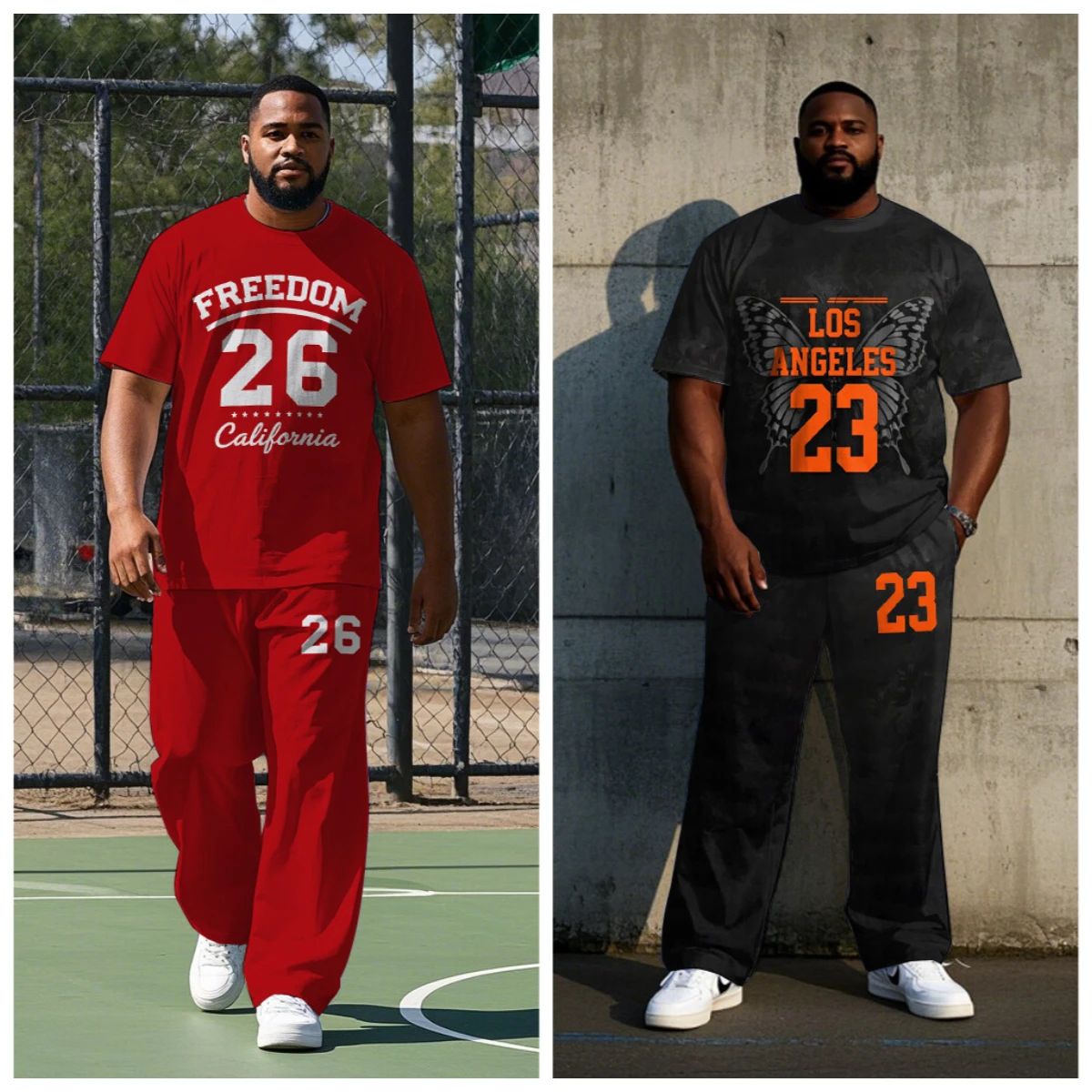 S-9XL Big and Tall Men Lightweight City Number Print 2-Piece T-Shirt & Pants Streetwear Set
S-9XL Big and Tall Men Lightweight City Number Print 2-Piece T-Shirt & Pants Streetwear Set
