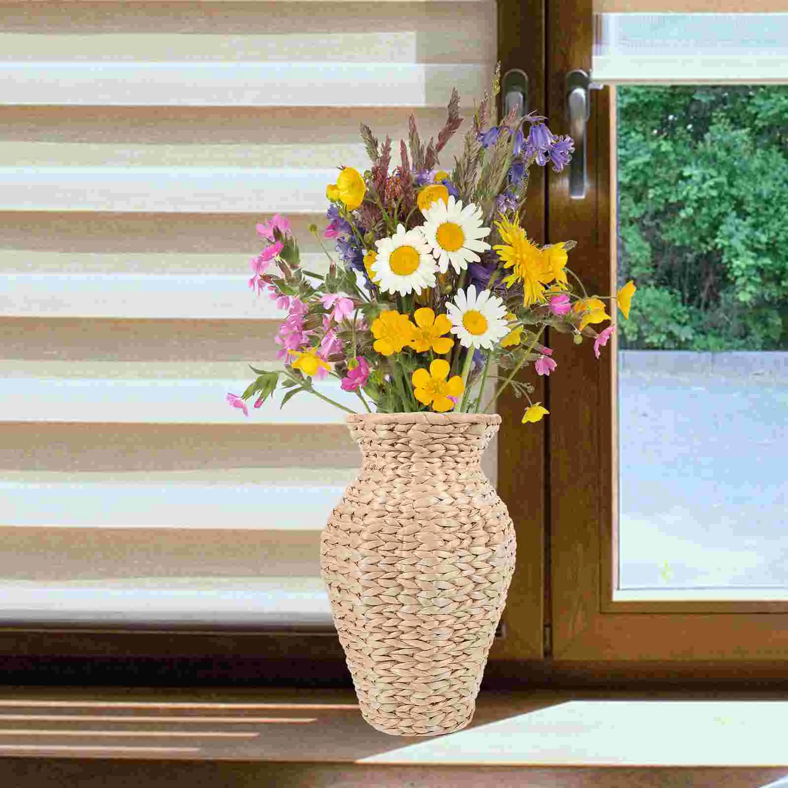 Wicker Rush Vase Clear Straw Rust Colored Vases and Pots Glasses Decorative Strap
Wicker Rush Vase Clear Straw Rust Colored Vases and Pots Glasses Decorative Strap