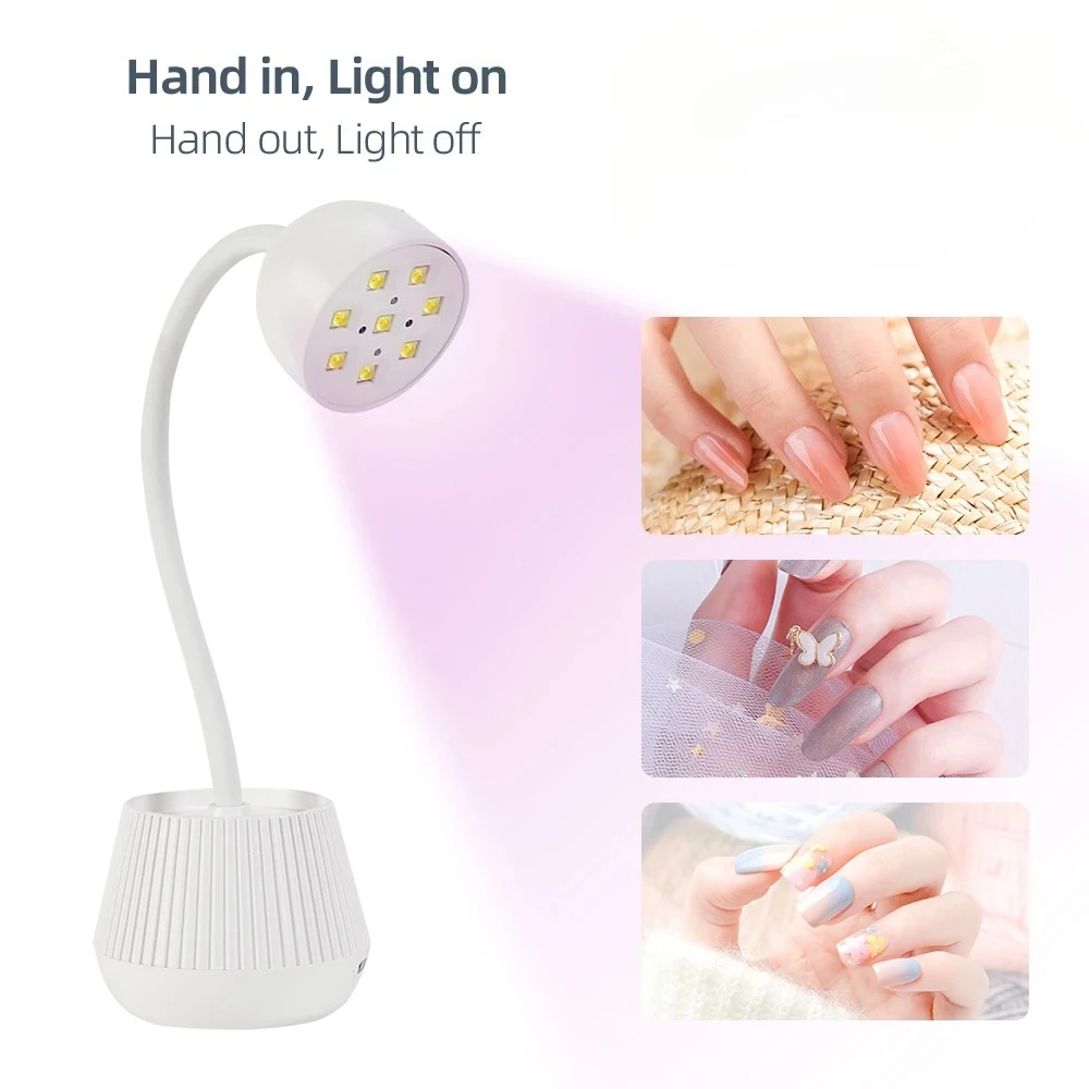 Mini Nail LED Lamp 24W Nail Dryer False Nail Manicure Polish Glue Fast Drying UV Light Nail Lamp 360° Bendable Table Lamp Design
Mini Nail LED Lamp 24W Nail Dryer False Nail Manicure Polish Glue Fast Drying UV Light Nail Lamp 360° Bendable Table Lamp Design