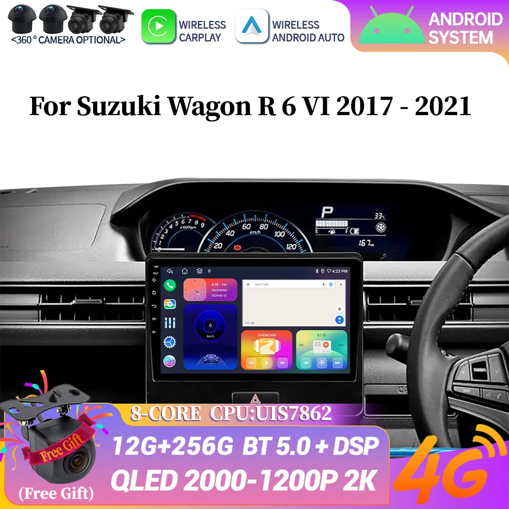 Wireless Bluetooth Carplay Stereo Head Unit Screen Android 14 Car Radio Multimedia Navigation For Suzuki Wagon R 6 VI 2017-2021
Wireless Bluetooth Carplay Stereo Head Unit Screen Android 14 Car Radio Multimedia Navigation For Suzuki Wagon R 6 VI 2017-2021