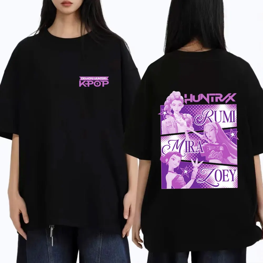 Movie KPop Demon Hunters Rumi Mira Zoey T Shirts Men Women Fashion Vintage Streetwear Unisex Casual Oversized Crewneck T-shirt
Movie KPop Demon Hunters Rumi Mira Zoey T Shirts Men Women Fashion Vintage Streetwear Unisex Casual Oversized Crewneck T-shirt