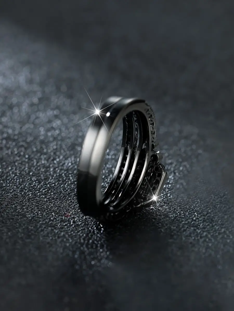 Gothic Style Black Cubic Zirconia Ring Set For Men And Women Wedding Engagement Jewelry
Gothic Style Black Cubic Zirconia Ring Set For Men And Women Wedding Engagement Jewelry