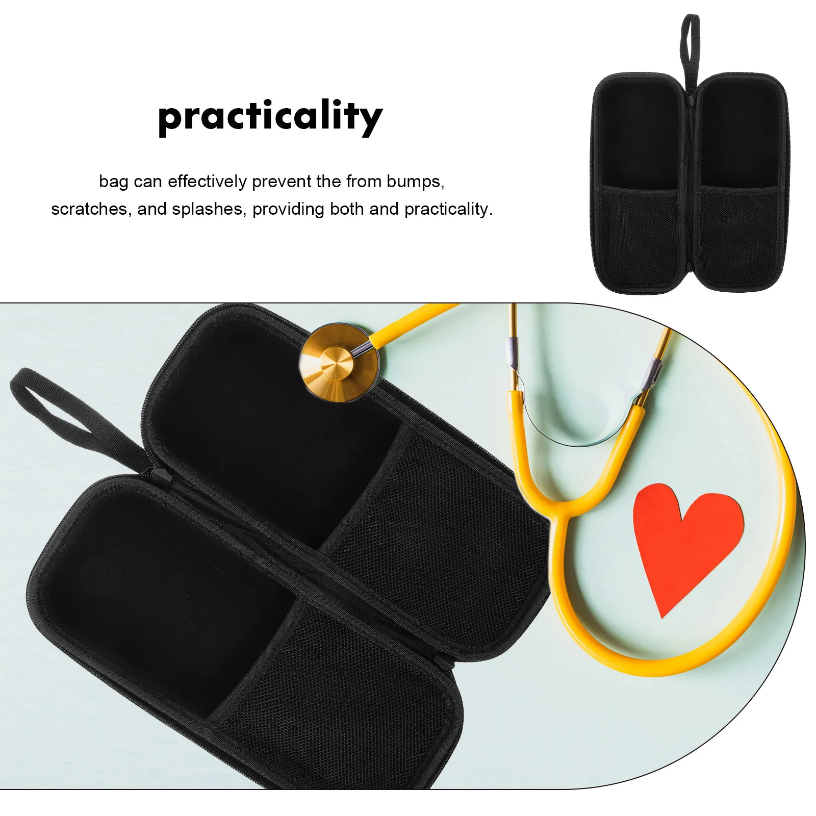 Stethoscope Storage Bag Portable Medical Case for Nurses Protective Carry Bag Emergency Travel Accessories EVA Stethoscope
Stethoscope Storage Bag Portable Medical Case for Nurses Protective Carry Bag Emergency Travel Accessories EVA Stethoscope
