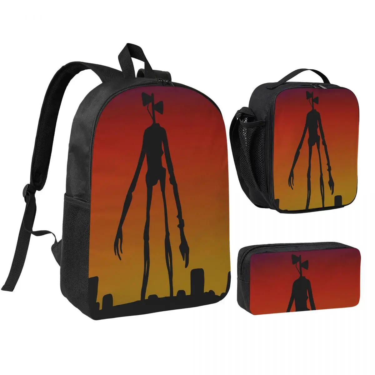 Cartoon Horror Creepypasta Siren Head Backpack BookBag School Bag Laptop Shoulder Bags 3ps Insulated Lunch Bag Pencil Case
Cartoon Horror Creepypasta Siren Head Backpack BookBag School Bag Laptop Shoulder Bags 3ps Insulated Lunch Bag Pencil Case