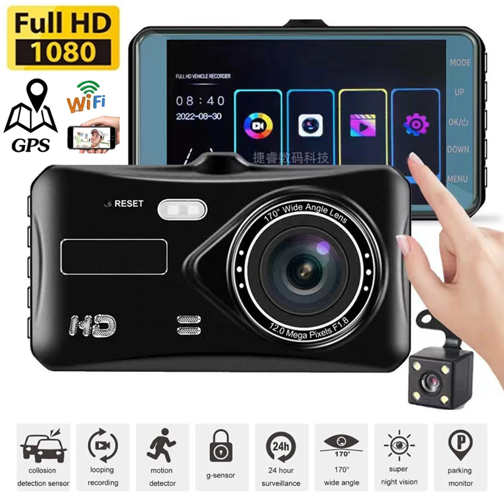 Car DVR WiFi GPS Dash Cam Full HD 1080P Vehicle Camera Drive Video Recorder Auto Dashcam Black Box GPS Rear View Car Accessories
Car DVR WiFi GPS Dash Cam Full HD 1080P Vehicle Camera Drive Video Recorder Auto Dashcam Black Box GPS Rear View Car Accessories