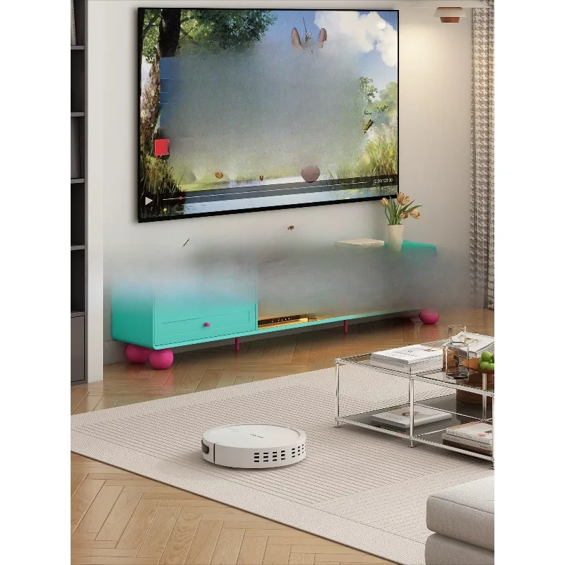 Solid wood floor-to-ceiling TV cabinet dopamine living room contrasting color TV cabinet sliding door drawer cabinet L
Solid wood floor-to-ceiling TV cabinet dopamine living room contrasting color TV cabinet sliding door drawer cabinet L