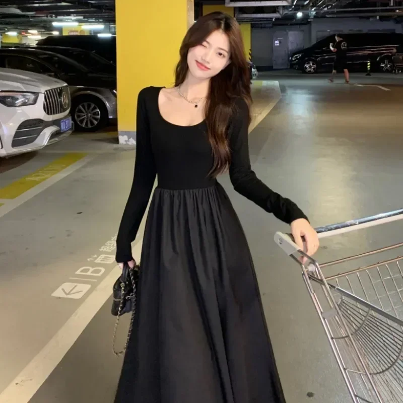 Spring New Japan Korean Fashion Hepburn Style Gentle Temperament Pocket Waist Slim Panel Large Hemline Long Sleeve Dresses Y2k
Spring New Japan Korean Fashion Hepburn Style Gentle Temperament Pocket Waist Slim Panel Large Hemline Long Sleeve Dresses Y2k