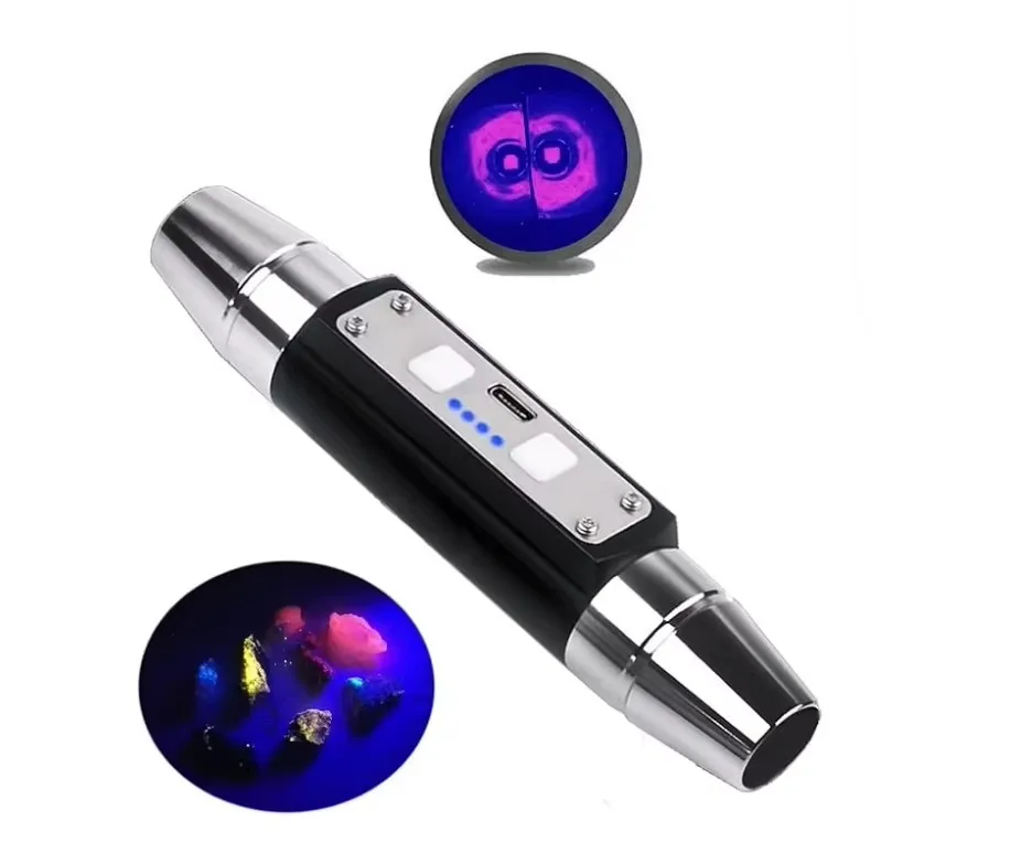 Longwave & Shortwave UV Flashlight Lamps 254nm 365nm 395nm Minerals Phosphor Detector UVA UVC Blacklight LED Flashlight
Longwave & Shortwave UV Flashlight Lamps 254nm 365nm 395nm Minerals Phosphor Detector UVA UVC Blacklight LED Flashlight