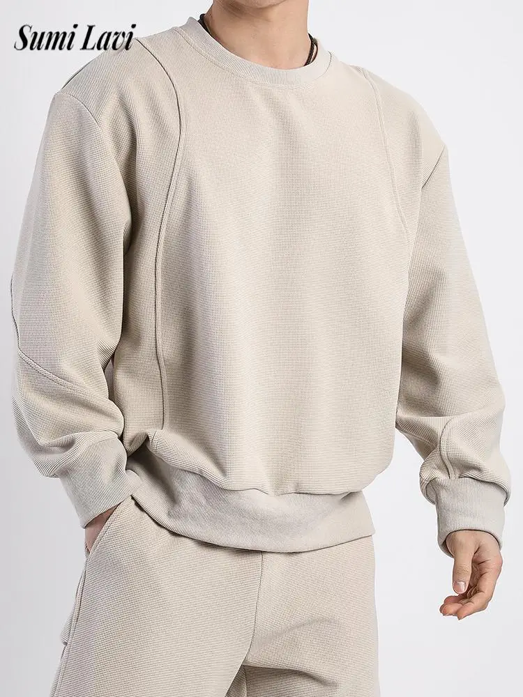 Fashion Solid Color Waffle Sweatshirts Mens Spring Long Sleeve O Neck Casual Pullovers Men Outdoor Daily Casual Loose Sweatshirt
Fashion Solid Color Waffle Sweatshirts Mens Spring Long Sleeve O Neck Casual Pullovers Men Outdoor Daily Casual Loose Sweatshirt
