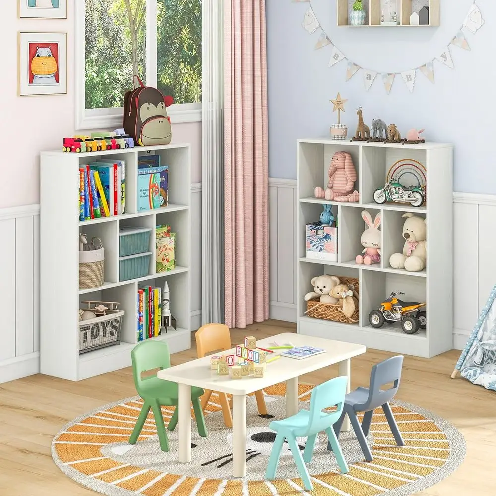 7-Cube Bookshel or Kids, Wooden Toy Storage Organizer w/ 2 Anti-Toppling Kits, 3 Tier Open Shelves & Non-Slip oot Pads, Montori
7-Cube Bookshel or Kids, Wooden Toy Storage Organizer w/ 2 Anti-Toppling Kits, 3 Tier Open Shelves & Non-Slip oot Pads, Montori