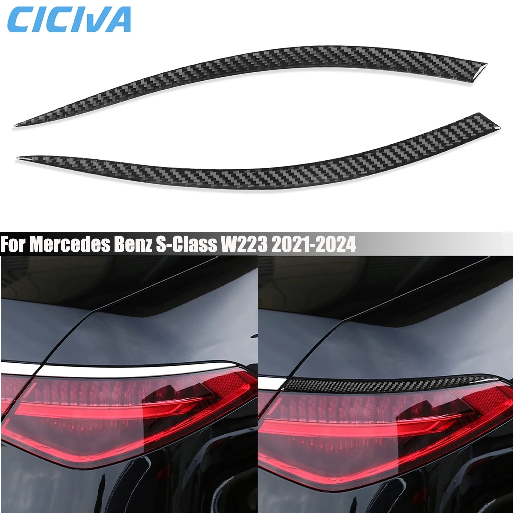 Carbon Fiber Car Accessories Rear Lamp Light Decoration Cover Sticker Exterior Trim For Mercedes Benz S-Class W223 2021-2024
Carbon Fiber Car Accessories Rear Lamp Light Decoration Cover Sticker Exterior Trim For Mercedes Benz S-Class W223 2021-2024