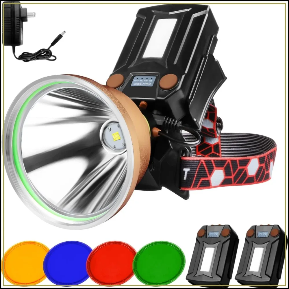 High Power LED Headlamp, Super Bright Rechargeable Headlight, Waterproof Outdoor Spotlight, Portable Head Lamp for Fishing Camping
High Power LED Headlamp, Super Bright Rechargeable Headlight, Waterproof Outdoor Spotlight, Portable Head Lamp for Fishing Camping