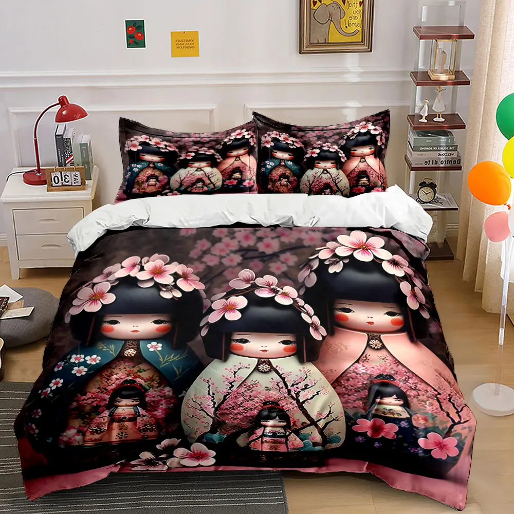 Cherry Blossom Doll Set Decor Bedding Set with 1 Duvet Cover 2 Pillowcases Single Double King Queen, Gift
Cherry Blossom Doll Set Decor Bedding Set with 1 Duvet Cover 2 Pillowcases Single Double King Queen, Gift
