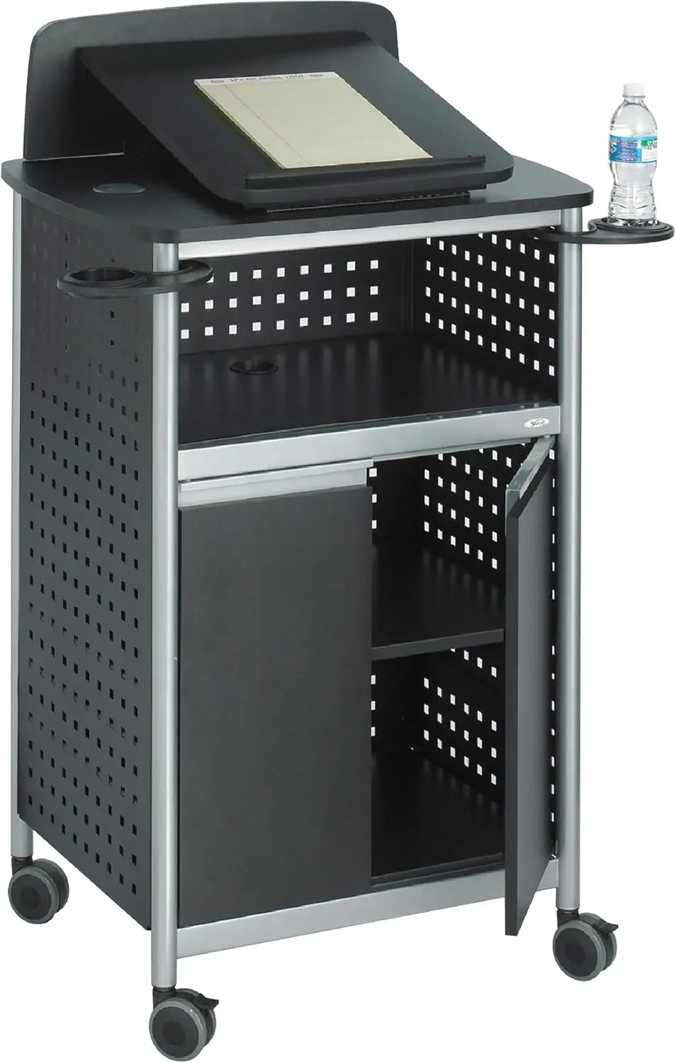 Products 8922BL Scoot Multi-Purpose Lectern with Adjustable Shelving Wire Storage Mobile on 4 Casters Durable Stee
Products 8922BL Scoot Multi-Purpose Lectern with Adjustable Shelving Wire Storage Mobile on 4 Casters Durable Stee