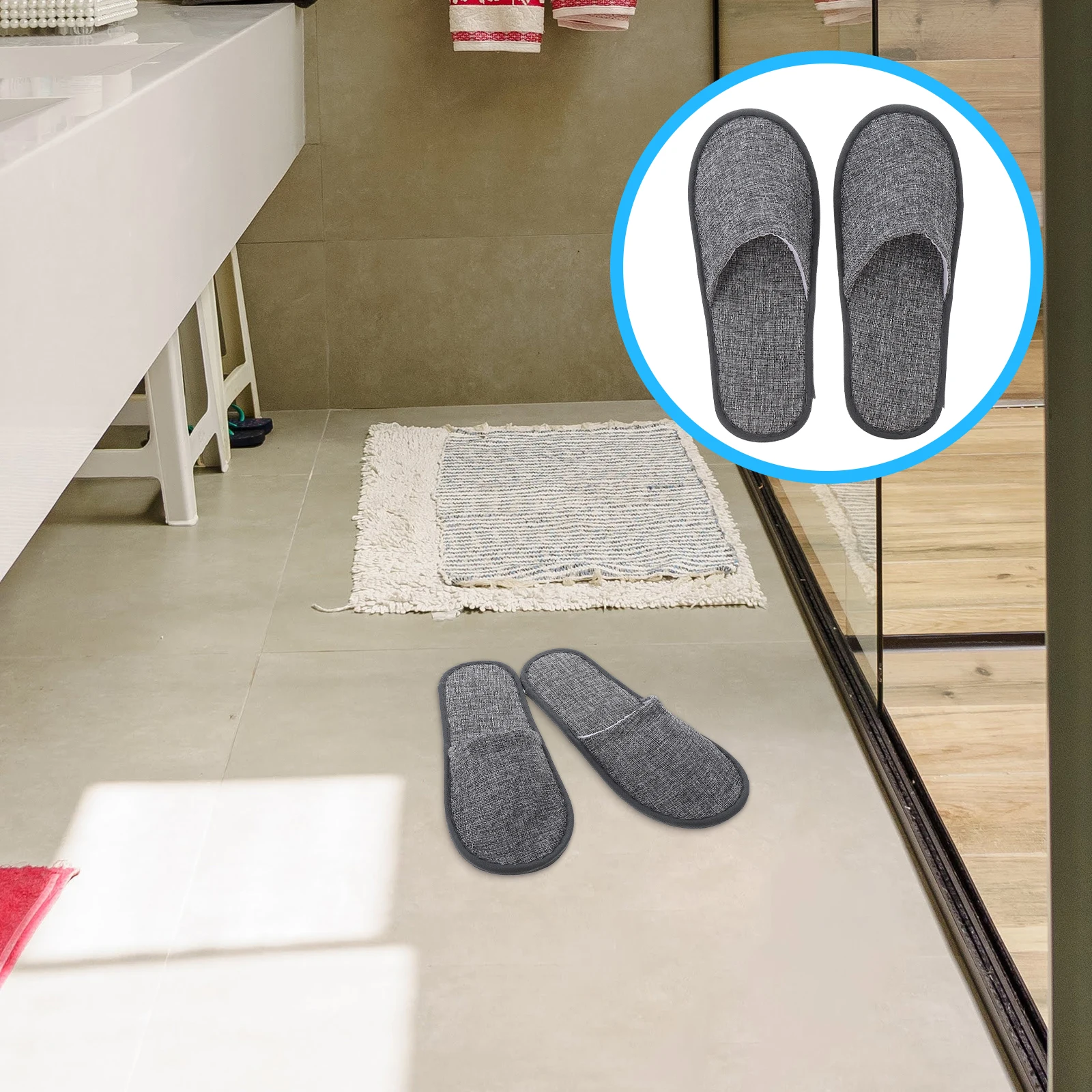 10 Pairs Disposable Non-slip Slippers Guest Spa Hotel Grey Thickened One-time Home Indoor Lightweight Portable Travel
10 Pairs Disposable Non-slip Slippers Guest Spa Hotel Grey Thickened One-time Home Indoor Lightweight Portable Travel