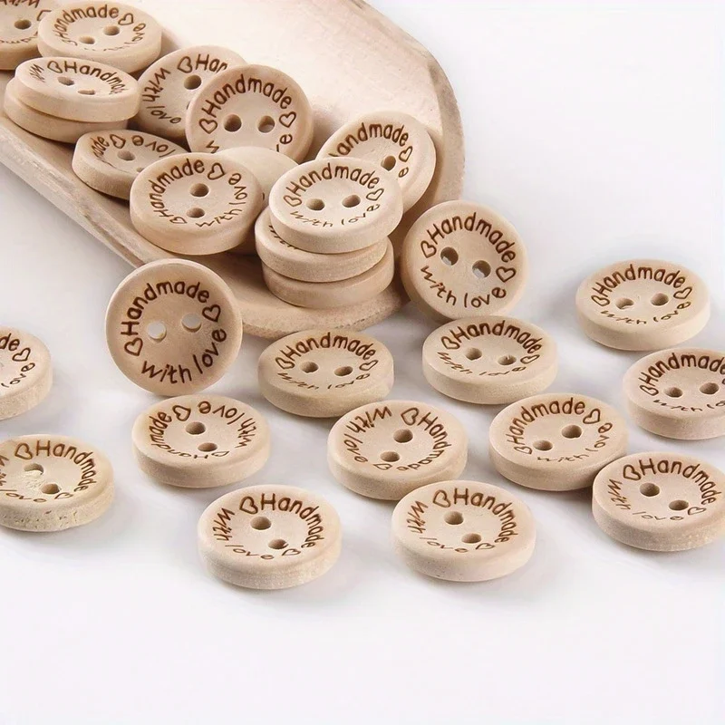 Assorted Sizes Wood Buttons Set, Natural Khaki Handmade with Love Tags for Sewing,Crafting, DIY Clothing Accessories 100/140Pc
Assorted Sizes Wood Buttons Set, Natural Khaki Handmade with Love Tags for Sewing,Crafting, DIY Clothing Accessories 100/140Pc