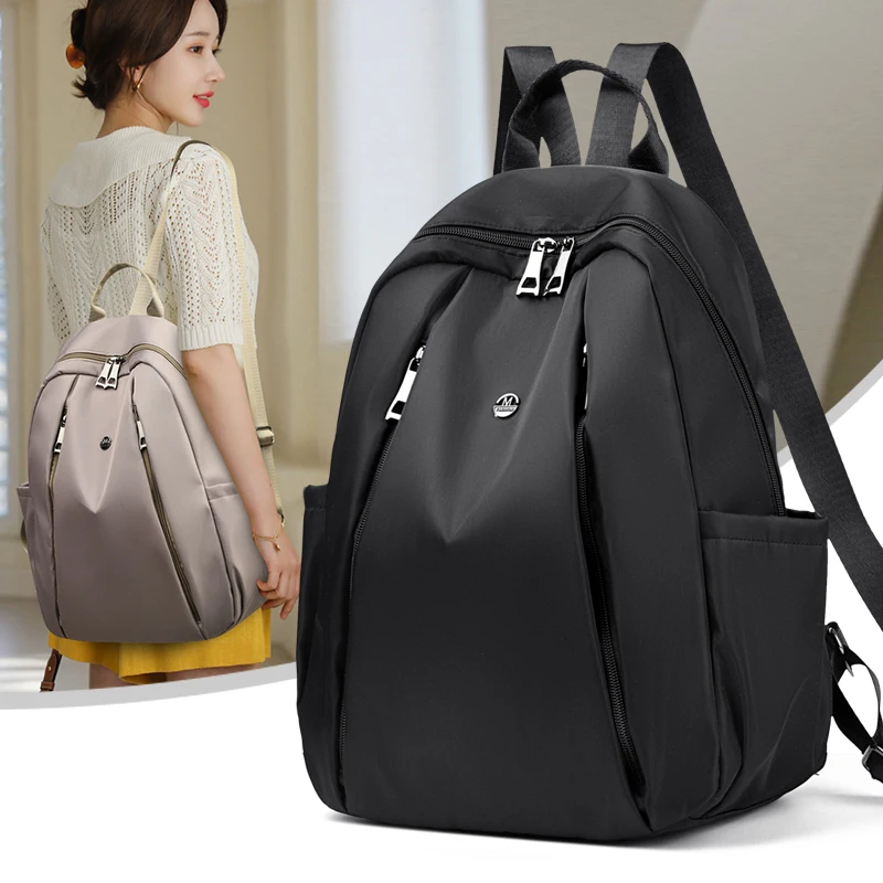 Large Capacity Lightweight Daypack Women Wear-resistant Nylon Zipper Backpack with Adjustable Buckles woman Daily Travel Handbag
Large Capacity Lightweight Daypack Women Wear-resistant Nylon Zipper Backpack with Adjustable Buckles woman Daily Travel Handbag