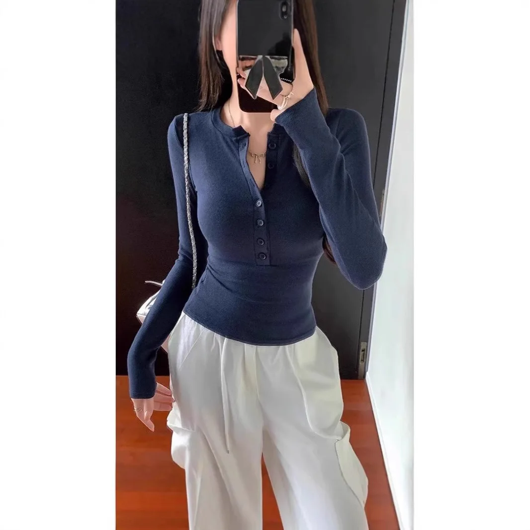Autumn Winter Spicy Girl Style Fitted Long Sleeve T-Shirt Women Half Collar Slimming Innerwear TopYY141
Autumn Winter Spicy Girl Style Fitted Long Sleeve T-Shirt Women Half Collar Slimming Innerwear TopYY141