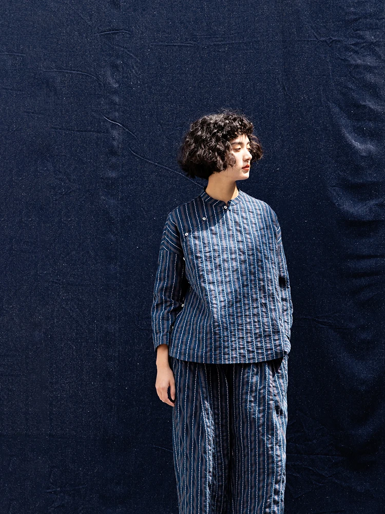 Новая коллекция Le: 100% хлопковая вышитая полосатая рубашка с китайскими пуговицами, весна-лето, женский топ с рукавом 3/4
Новая коллекция Le: 100% хлопковая вышитая полосатая рубашка с китайскими пуговицами, весна-лето, женский топ с рукавом 3/4