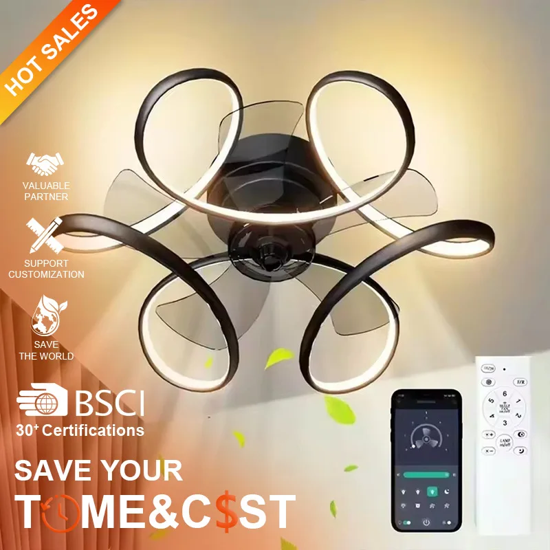Minimal Line Fan Light 64W Stepless Dimming LED Ceiling Fan Light, Home Living Room Bedroom
Minimal Line Fan Light 64W Stepless Dimming LED Ceiling Fan Light, Home Living Room Bedroom
