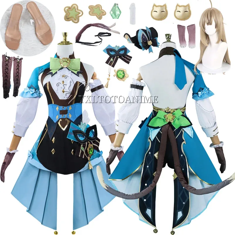 Kirara Cosplay Game Genshin Impact Costume Wig Headwear Leggings Phantom in Uniform Halloween Carnival Party Suit wig shoes
Kirara Cosplay Game Genshin Impact Costume Wig Headwear Leggings Phantom in Uniform Halloween Carnival Party Suit wig shoes