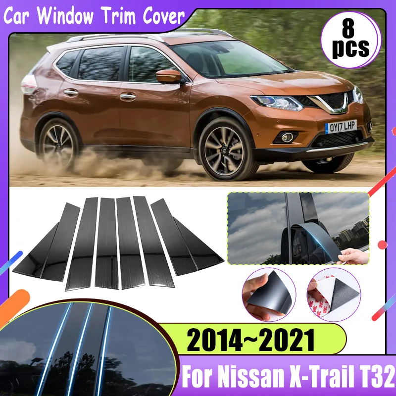 8 шт. молдинг для отделки стойки окна двери автомобиля для Nissan X-Trail T32 Rogue 2014~2021, аксессуары для наклейки на среднюю стойку B C
8 шт. молдинг для отделки стойки окна двери автомобиля для Nissan X-Trail T32 Rogue 2014~2021, аксессуары для наклейки на среднюю стойку B C