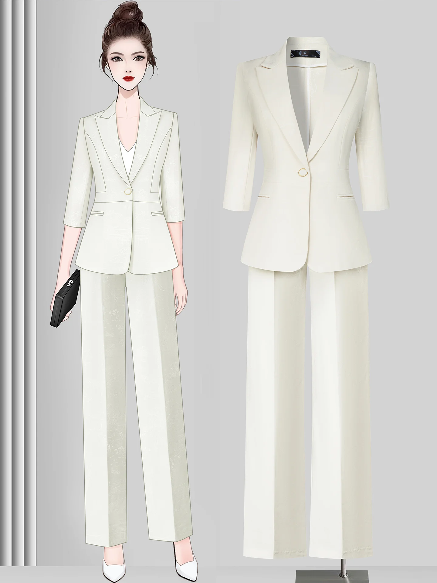 Muted Beige Women's Suit Jacket 2026 New Spring Fashion Sensation Sleeveless Set High-End Feelings Commute Style Polyester Blend
Muted Beige Women's Suit Jacket 2026 New Spring Fashion Sensation Sleeveless Set High-End Feelings Commute Style Polyester Blend